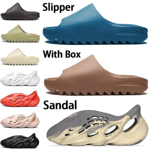 

foam runner slipper sandal shoes men women resin desert sand bone triple black soot earth brown fashion slides sandals us zly
