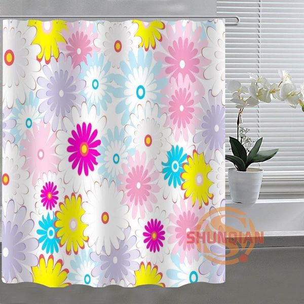 

shower curtains flowers pattern custom curtain polyester fabric bathroom decor acceptable