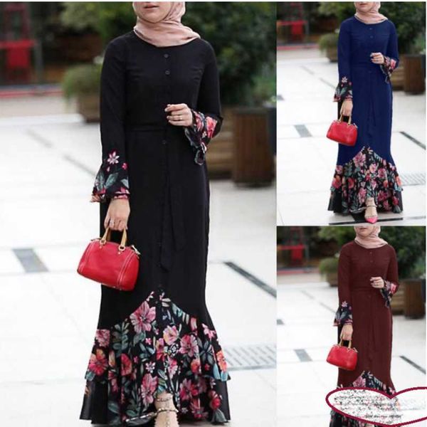 

casual dresses muslim dress embroidery dubai kaftan flowers lace cardigan long robe kimono ramadan arabic islamic prayer clothing, Black;gray