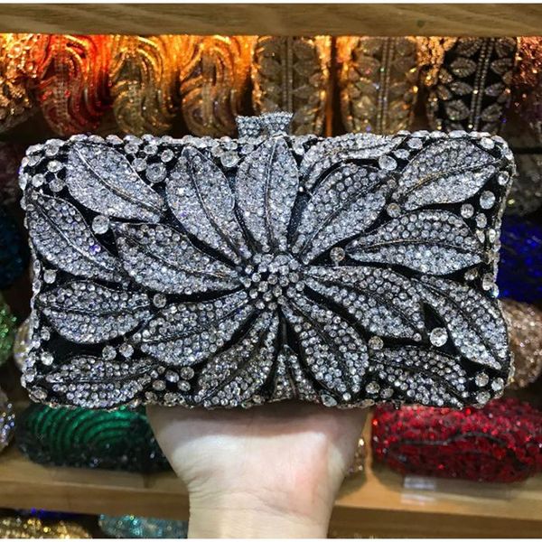 

evening bags women purple/gold/silver wedding party crystal bag clutch purse wallet handbag formal dinner bridal clutches