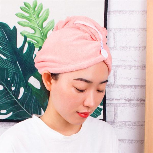 

towel microfiber quick-drying absorbent household ladies dry hair cap 25 * 65cm thickened brushed factory wholesale