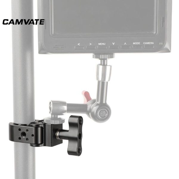 

camvate super crab lock-grip clamp with 1/4"-20 mounting point for articulating magic arm/ball head/moniter/video light mounting