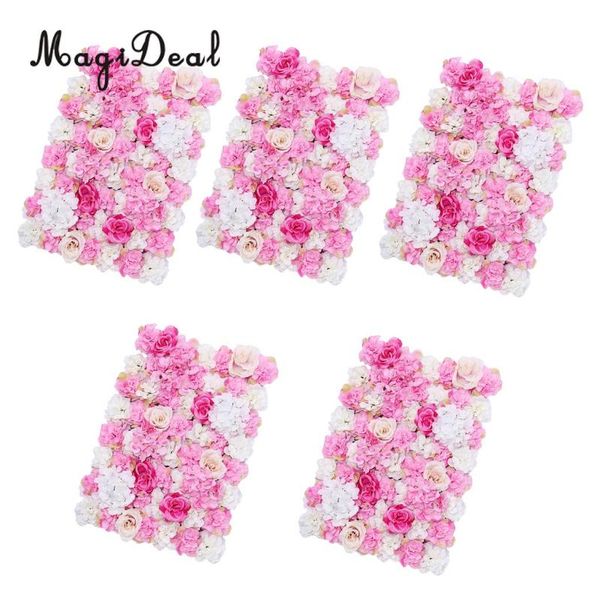 

decorative flowers & wreaths 5pcs artificial flower wall panel home shop wedding floral decor 60 x 40cm