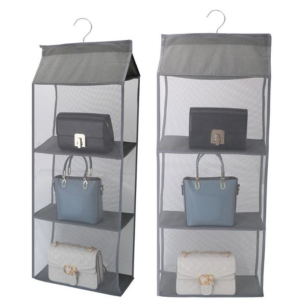 

three-dimensional door wardrobe closet hanger foldable purse storage bag bedroom organization hanging handbag organizer
