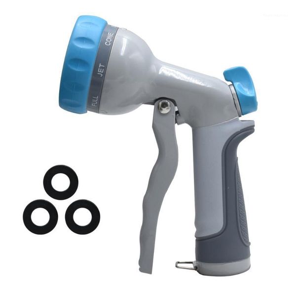 

watering equipments high pressure adjustable spray modes garden hose nozzle heavy metal water handle irrigation tool1