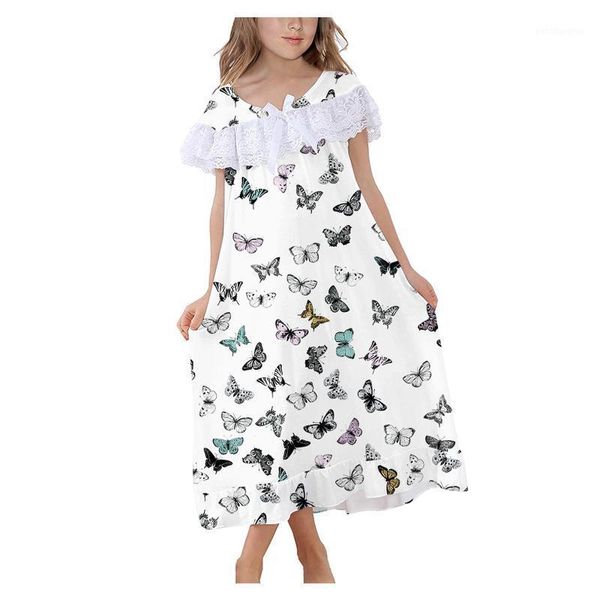 

4# explosion nightgowns short sleeve cute princess lace nightdress winter sleep shirt dress girls casual dresses long girl's1, Red;yellow