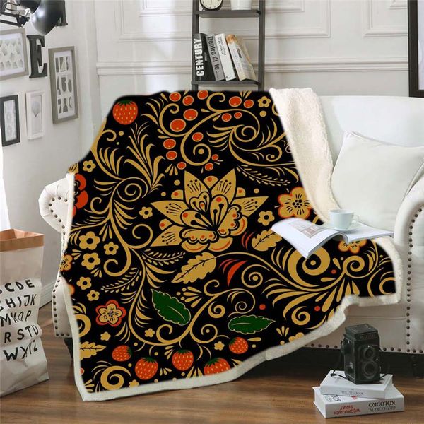 Geometric Stripe Flower Cobertor Soft Warm for Couch Picnic Home Viagem Plush Throw Coberturas Folha de cama Sofá Capa Cobertor