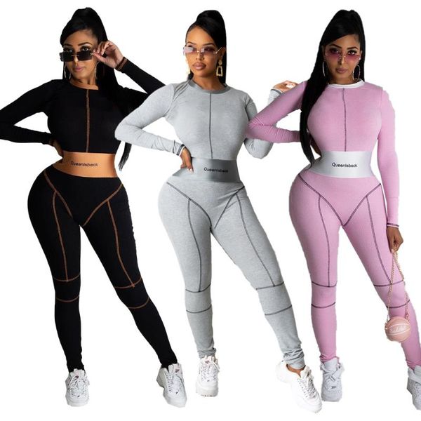 

women's jumpsuits & rompers winter pit strip stitching jumpsuit zipper long sleeve collocation fashion letter printing street all-match, Black;white