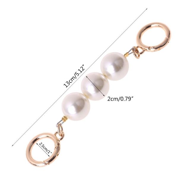 

bag parts & accessories strap extender artificial pearl replacement chain for handbags 7xec, Black