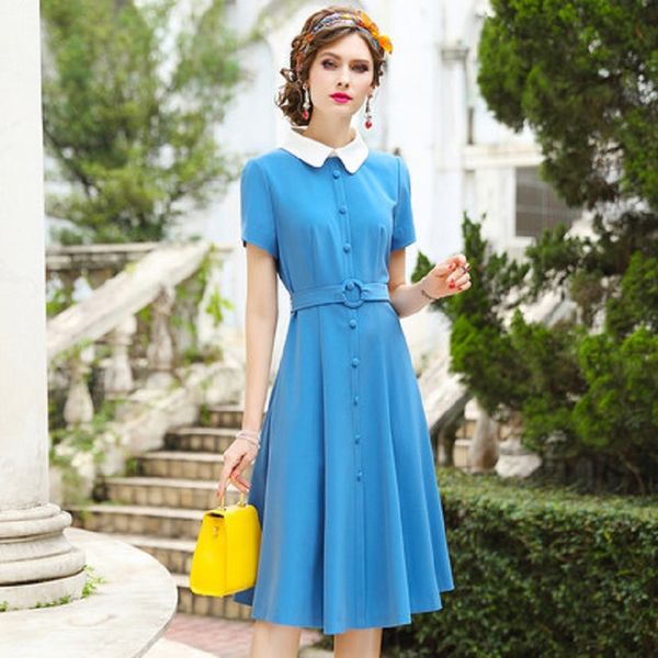 

2021 new lady solid commute patchwork a-line women dress women's summer age reduction fashion simplicity regular beauty skirt udmk, Black;gray