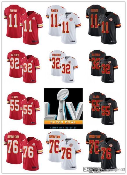 

mens womens youth kansas city chiefs 11 alex smith 55 frank clark 76 laurent duvernay-tardif 32 tyrann mathieu red jerseys, Black;red