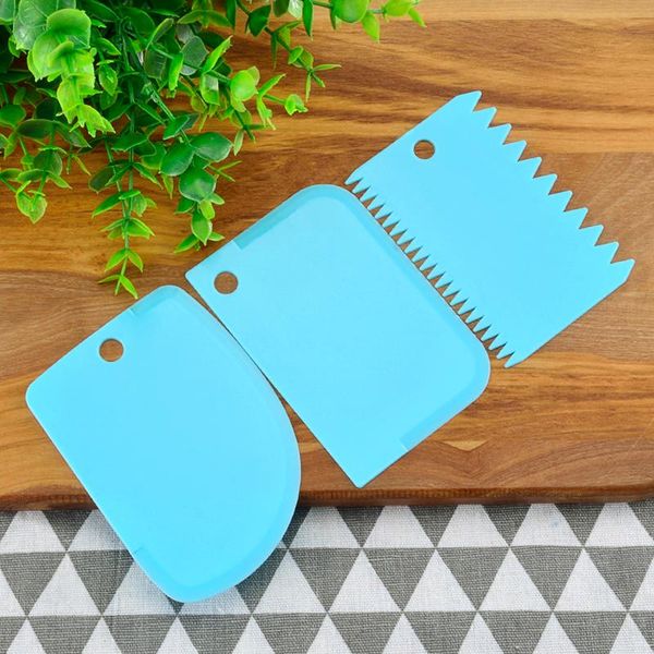 

baking & pastry tools 3pcs plastic dough icing fondant scraper cake decor smoother