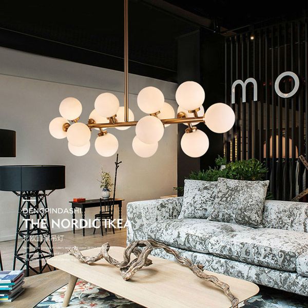 

2021 new dna numerator gold glass ball lights g4 led bulbs magic bean pendant lamps for living bedroom dining room n8xk
