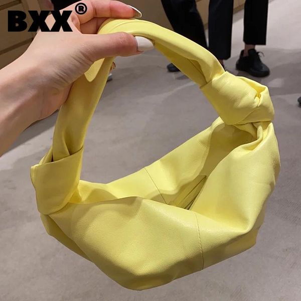 

evening bags [bxx] women knotted cloud hobos handbag elegant pu leather all-match crossbody shoulder bag fashion trending 2021 gf0198