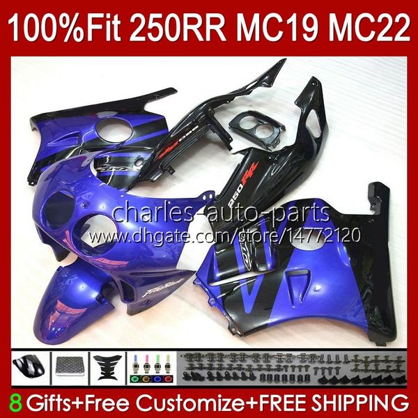 Fairings Blue Factory Injection Stampo per Honda CBR 250CC MC19 88-89 CBR 250RR 250 RR CC 250R 1988-1989 112HC.76 CBR250RR 88 89 CBR250RR 88 89 CBR250 RR CC 1988 1989 OEM Full Bodys Kit