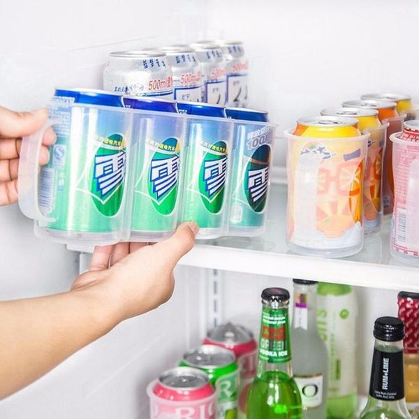 

storage bottles & jars 4 holes drink bottle holder durable beer soda coke can box fridgekitchen