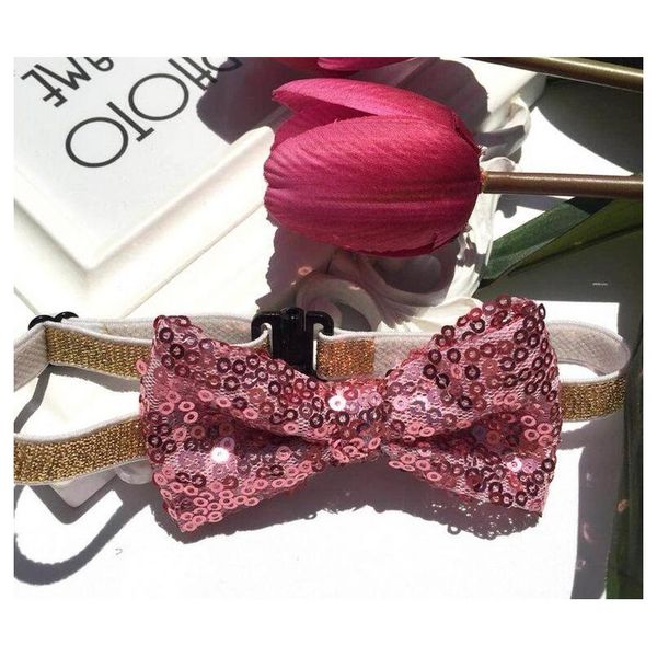 

pet adjustable sequin bow tie pet cat dog collar neck strap grooming accessories pet product supplies ch jllmso sport777