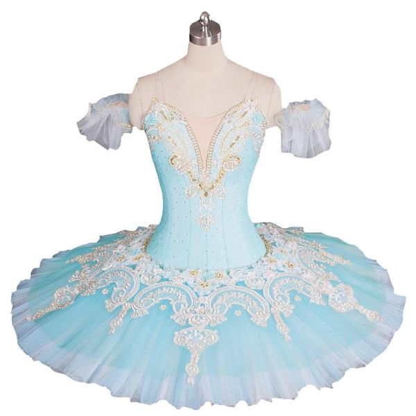 

stage wear high grade professional ballet children lake swan blue tutu skirt women and dress, Black;red