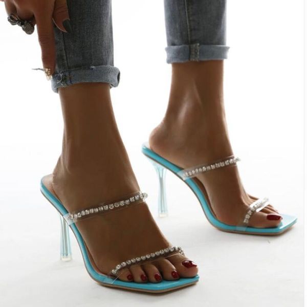 

sandals fashion style thin heel rhineston women open toe women's shoes, Black