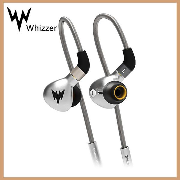 

headphones & earphones whizzer a15 hi-res bass metal in ear hifi headphone dynamic earbuds with mmcx connector 3.5mm wired