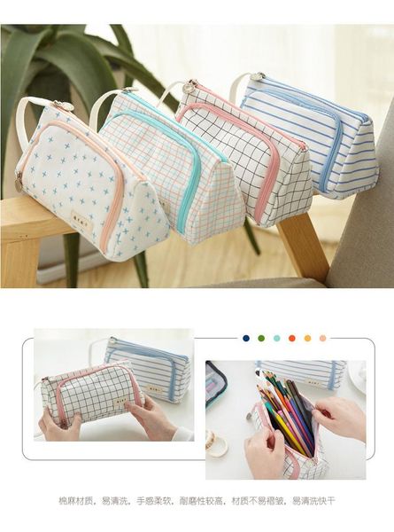 

pencil cases 9 inch folding case,pencil box,canvas case,large-capacity stationery