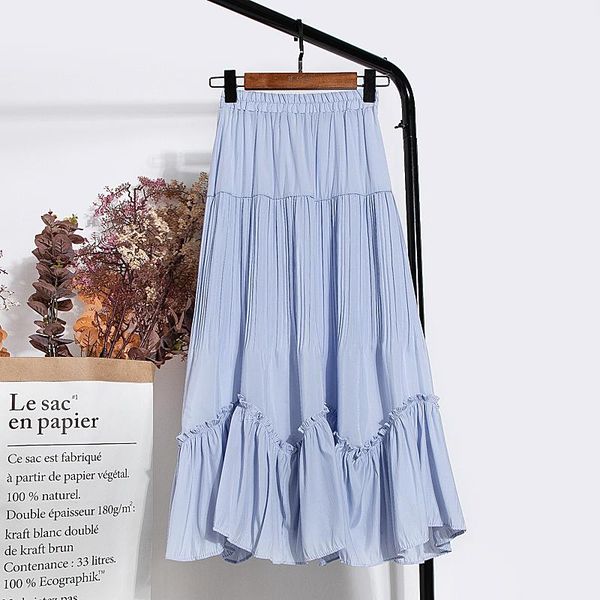 

skirts 2021 4 colors available spring arrival irregular skirt all match vintage solid color a-shaped fish tail, Black