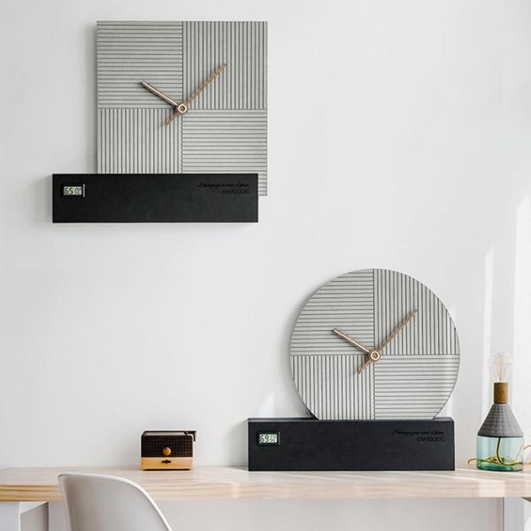 

wall clocks living room household modern simple wind fashion light luxury silent clock