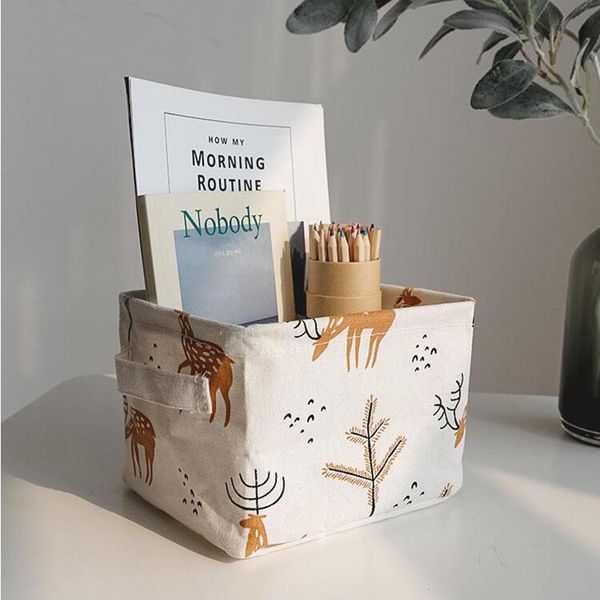 

cotton basket organizer linen deskstorage organizer fashion modern sundries storage box cabinet underwear basket