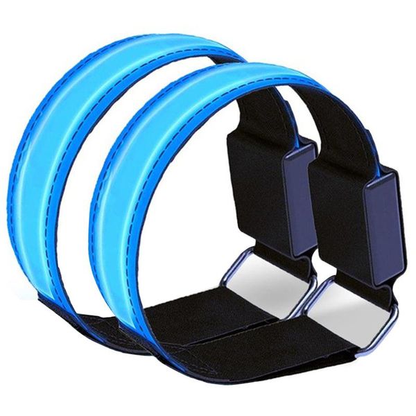 

usb charging led luminous night running armband bracelet night reflective safety belt outdoor sports luminous arm band, Blue;black