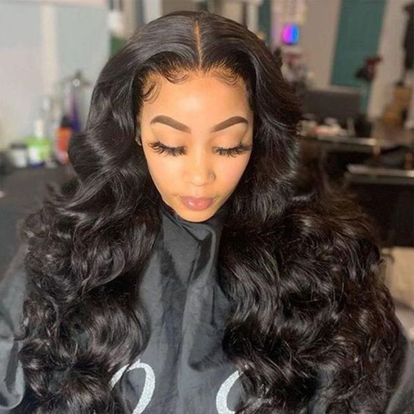 

lace wigs body wave frontal wig 28 inch front 4x4 remy glue closure 150 180 200 density, Black;brown