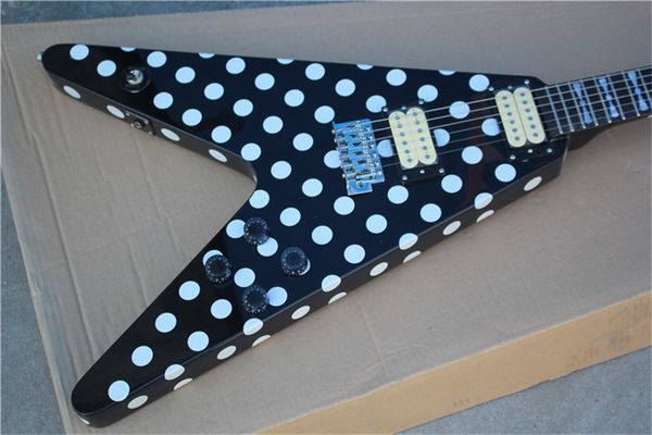 

randy rhoads signature electric guitar polka dot finish china guitar