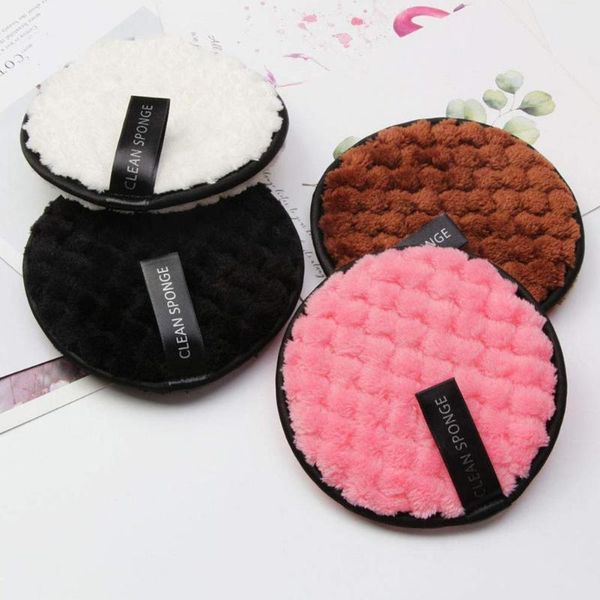 

sophine01 sponges, applicators & cotton 3/4/6pcs reusable puff microfiber soft material make up round cloth pads remover towel face cleansin