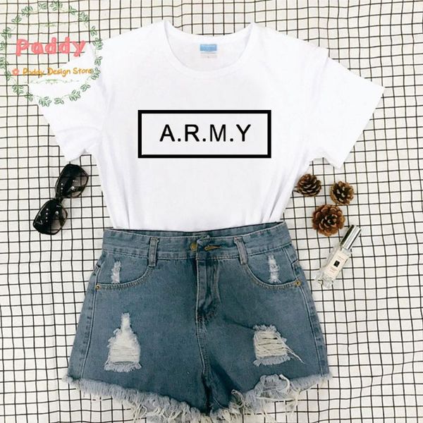 

women's t-shirt korean style kpop bangtan funny plus size t shirts summer women arrival 2021 streetwear tshirt tumblr tee, White