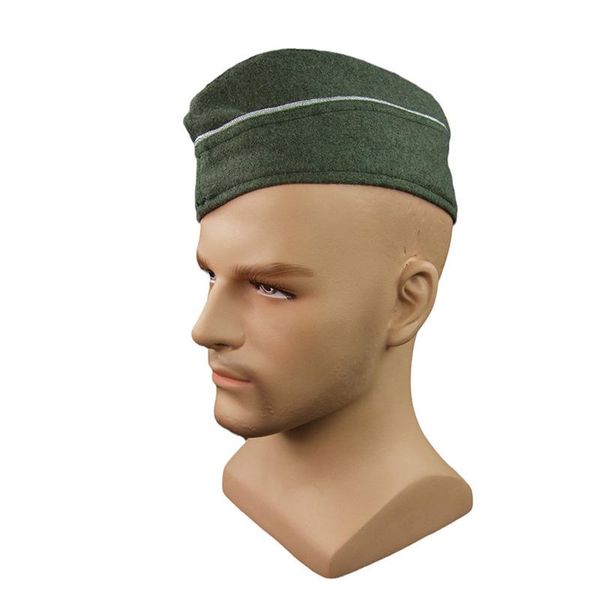 

wide brim hats wwii german elite m40 wool side cap officer fieldgrey, Blue;gray