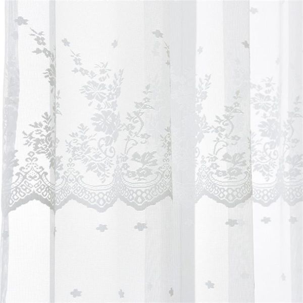 

curtain & drapes white lace floral tulle curtains for living room bedroom window european kitchen