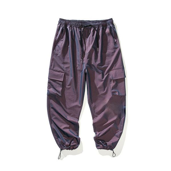 

men's pants spring and autumn trend trousers casual harem japanese large size colorful printing, Black