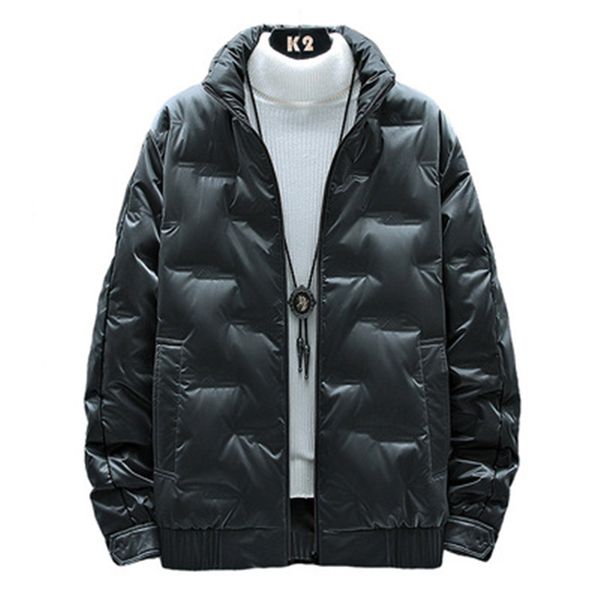 

man casual duck down jacket fashion trend couples zipper plus size windproof puffer coats designer winter luxury bread warm puff jackets, Black