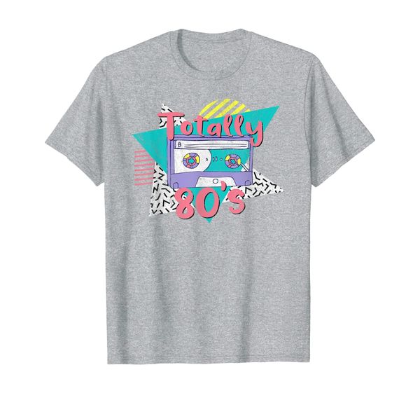 

totally 80's retro vintage gift or 1980's party costume t-shirt, White;black