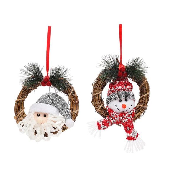 

party decoration 2pcs creative rattan wreath hanging decor christmas festive