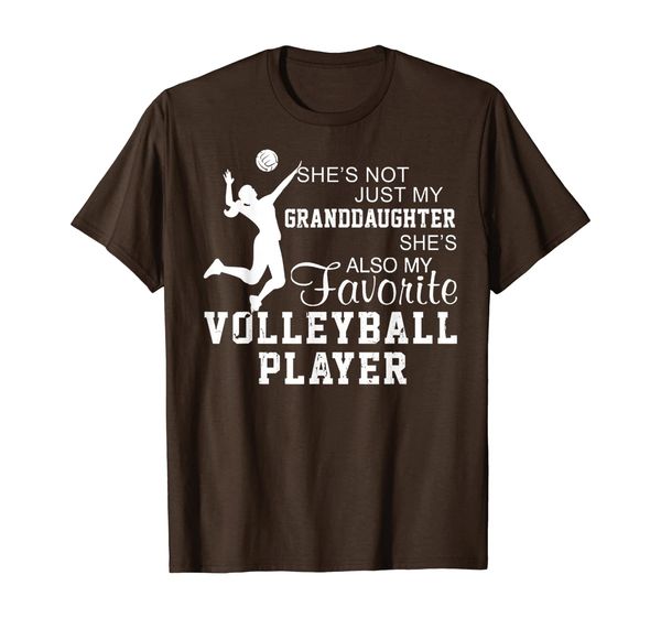 

she's not just my granddaughter favorite volleyball player t-shirt, White;black