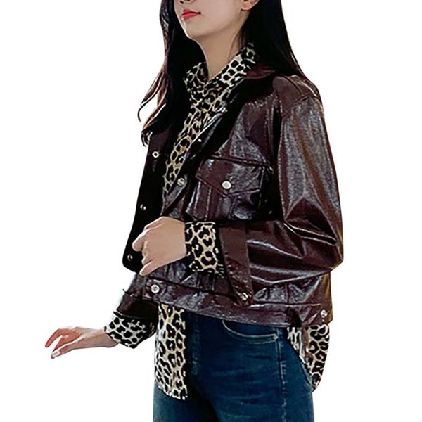 

women's jackets 2021 women jacket womens winter fashion solid pocket long sleeves leather coat plush overcoat #40%, Black;brown
