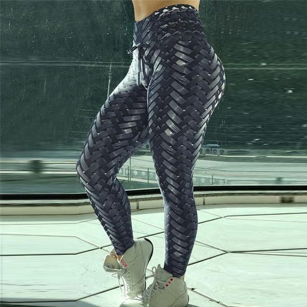 

new irenweave leggings weaving printed tie women fitness workout leggings 5 color drop shipping, Black