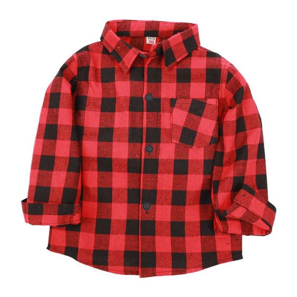 

shirts kids boys autumn 2021 cotton long sleeve toddler plaid shirt boy turn-down collar school for children clothing, White;black