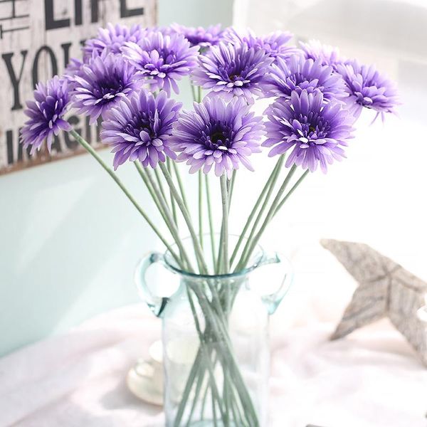 

decorative flowers & wreaths 1pcs 55cm gerbera artificial silk for wedding party decoration fake flower daisy chrysanthemum home garden deco