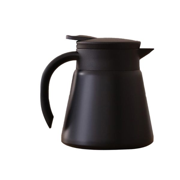 

water bottles double layer insulated pot 304 stainless steel 650ml kettle thermal bottle (black)