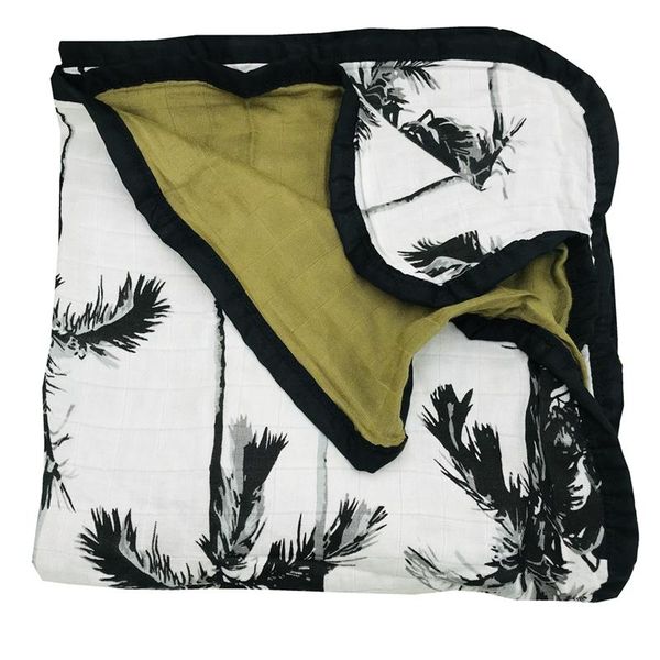

blankets & swaddling palm tree four layer 100% bamboo blanket for born baby super comfy bedding swaddle wrap babies muslin