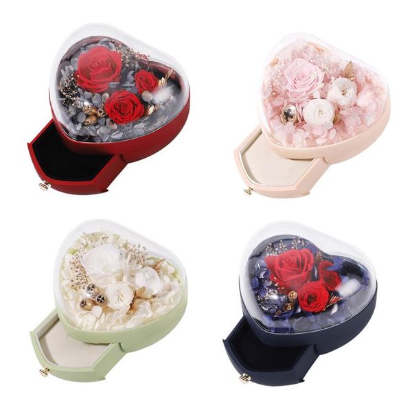 

gift wrap valentine's day packaging box wedding heart-shaped preserved flower