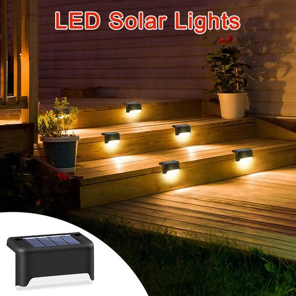 

solar lamps led light stair lights outdoor waterproof wall garden landscape step lamp park fence terrace lighting decoration