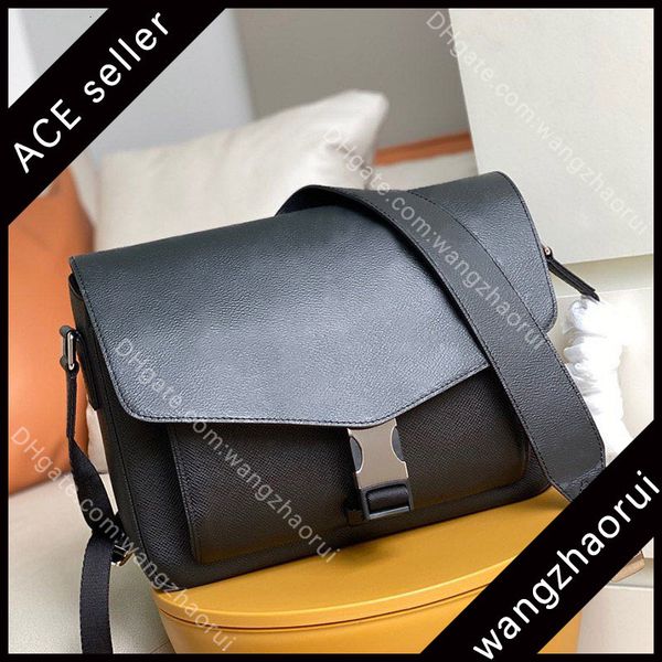 

men genuine leather messenger bags canvas cross body bag fashion shoulder bagss men's wallet with box 32