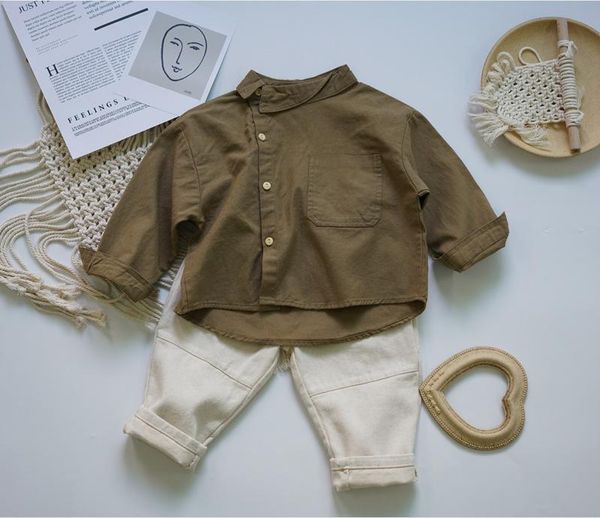 

trousers 2021 spring and summer children's korean pants two-color girl kids winter clothes, Blue